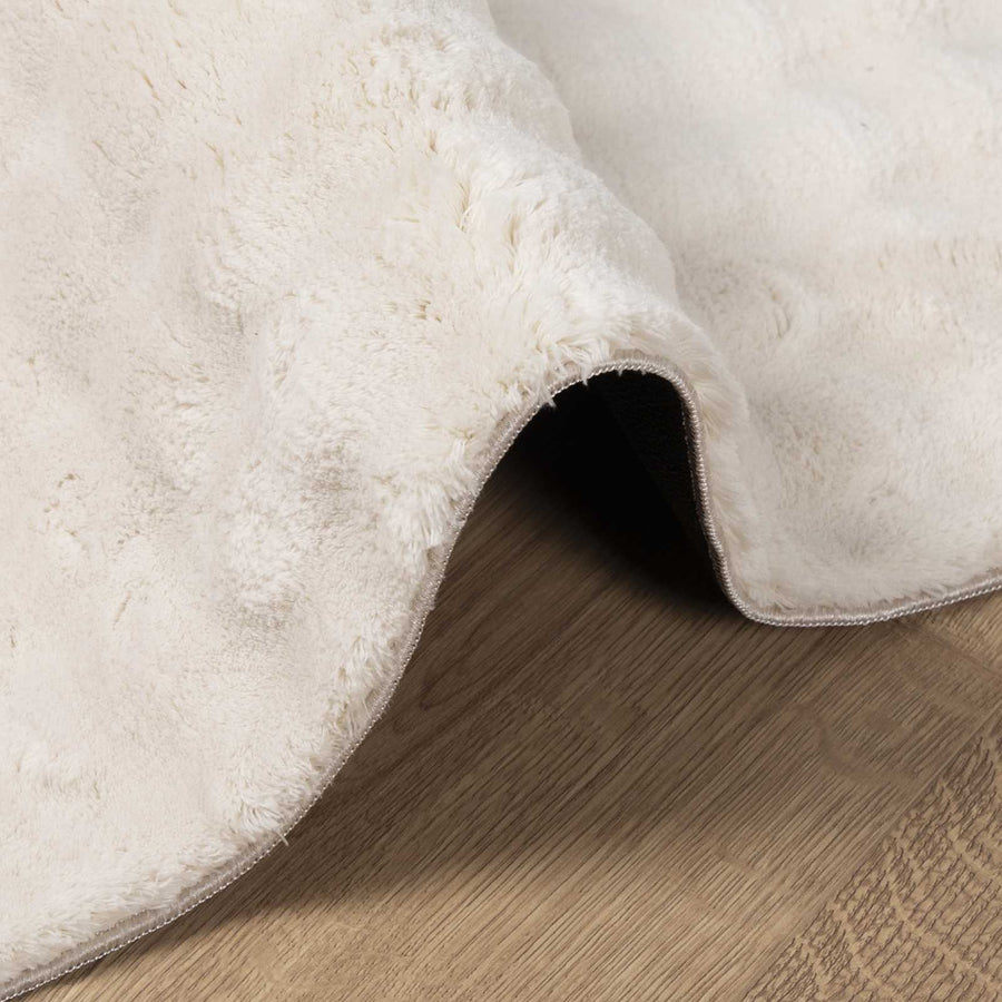 Vloerkleden Vierkant HUARTE Beige 120 x 120 cm Polyester