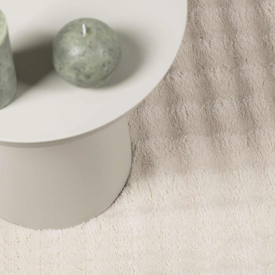Vloerkleden Vierkant HUARTE Beige 120 x 120 cm Polyester