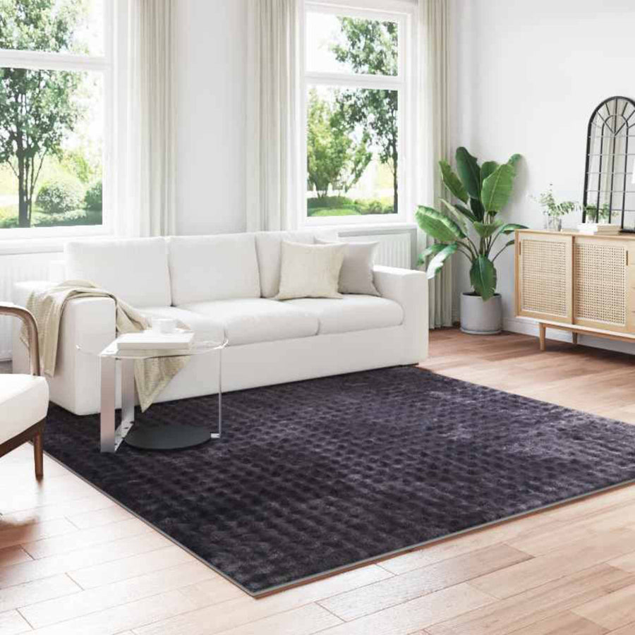 Vloerkleden Vierkant HUARTE Beige 120 x 120 cm Polyester