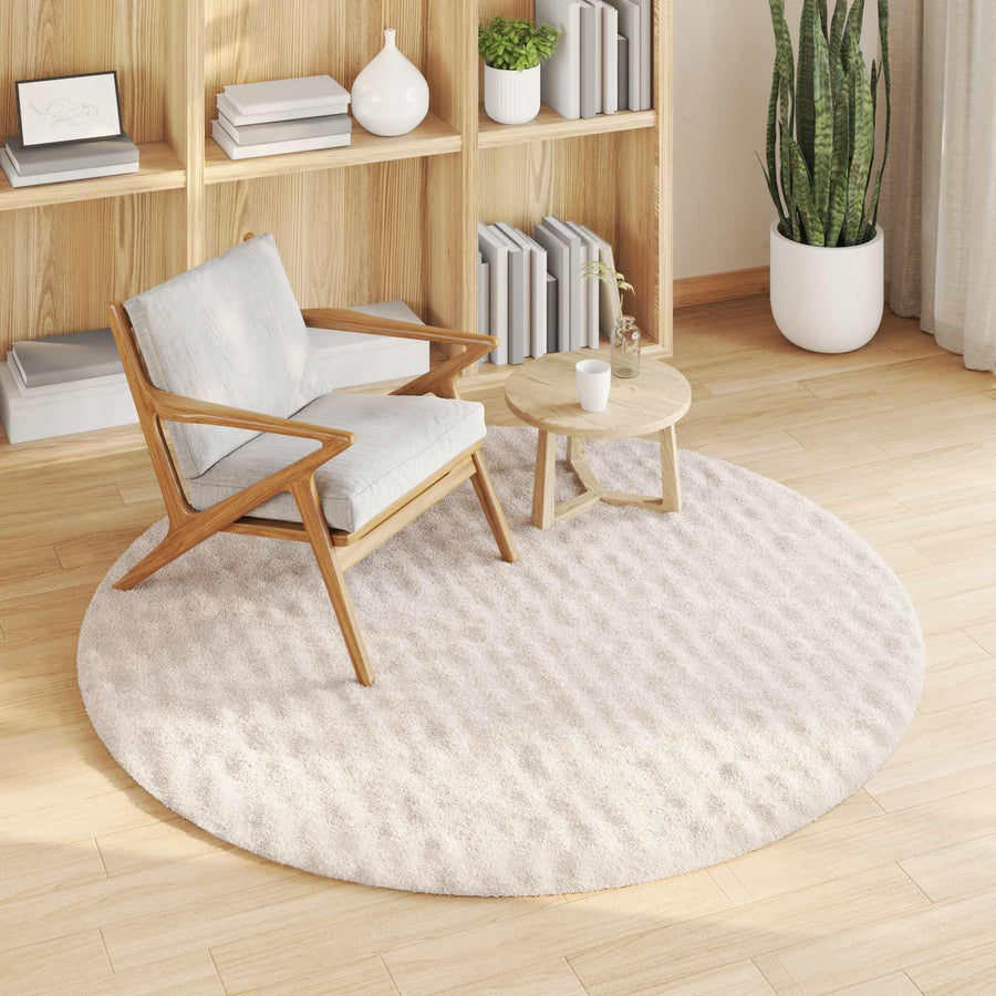 Vloerkleden Rond Beige Ø 120 CM