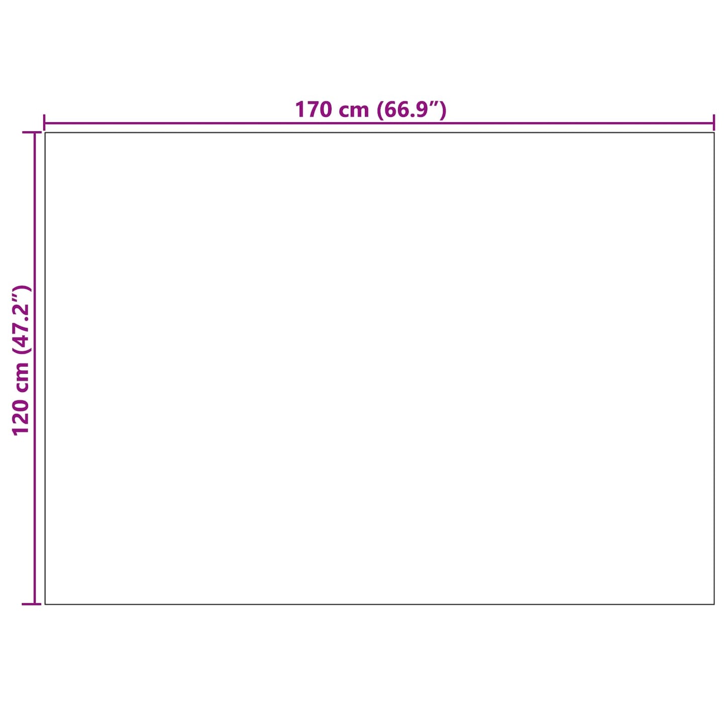 Vloerkleden Rechthoekig Grijs 170 x 120 cm