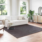 Vloerkleed 240x240 cm vierkant antraciet polyester