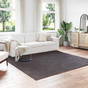 Vloerkleed 240x240 cm vierkant antraciet polyester