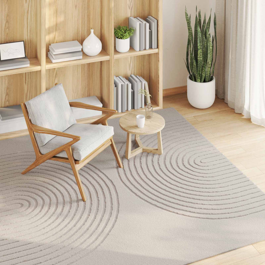 Vloerkleden Vierkant Crème 120 x 120 cm