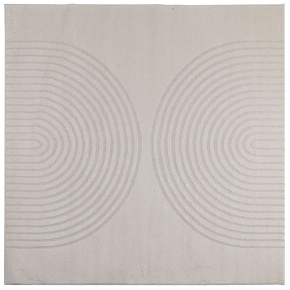 Vloerkleden Vierkant Crème 120 x 120 cm