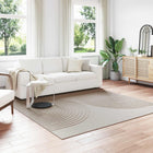 GALATI Cream Square Rugs 240 x 240 cm Polyester