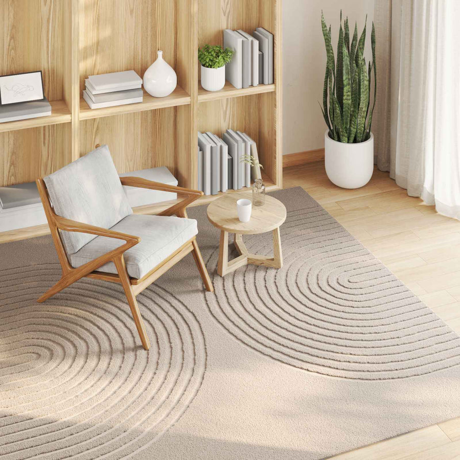 Vloerkleden Vierkant Beige 120 x 120 cm