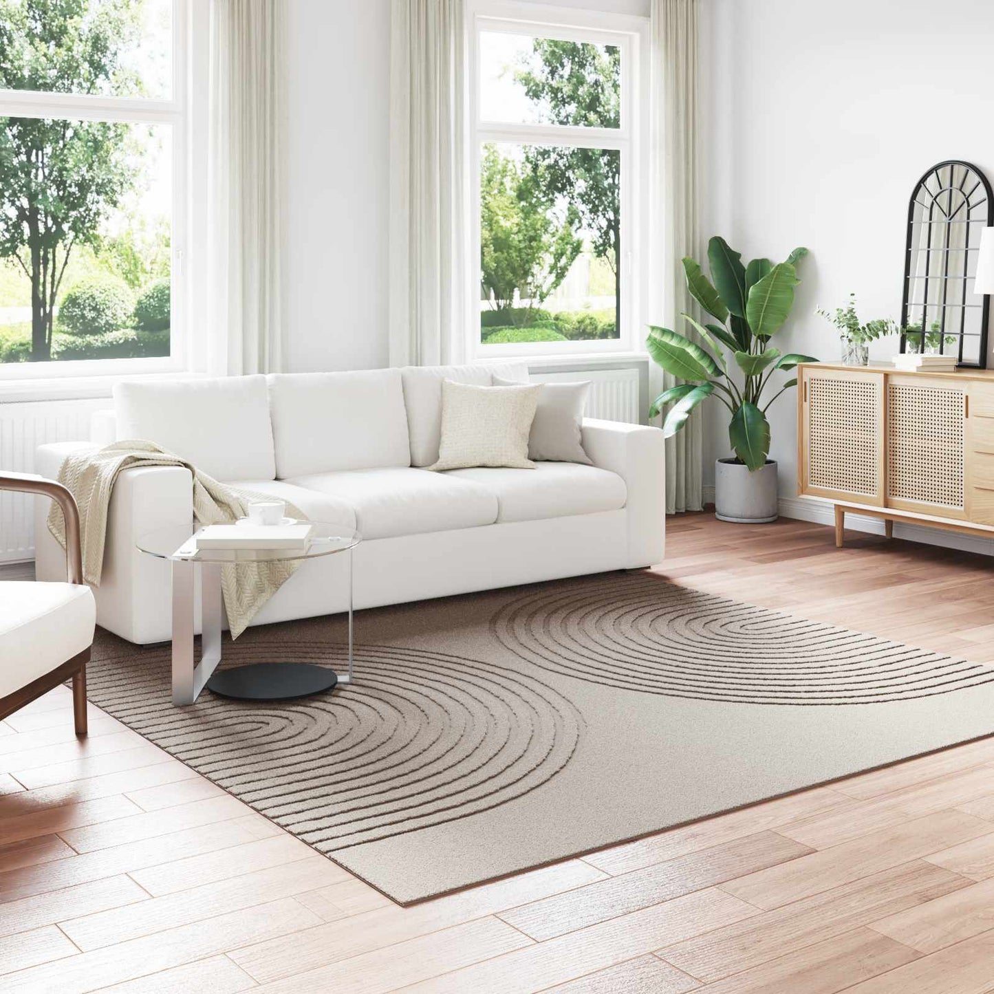 Vloerkleden Vierkant Beige 240 x 240 cm