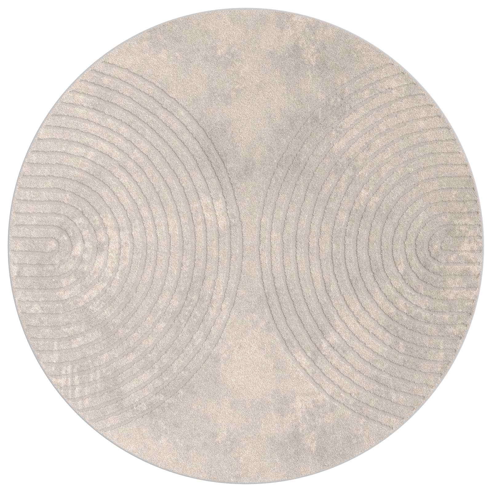 Vloerkleden Rond Beige Ø 160 CM
