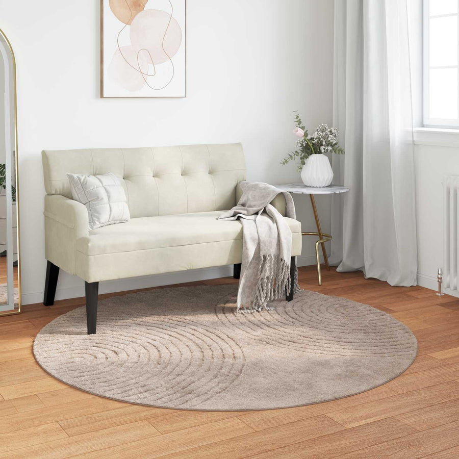 Vloerkleden Rond Beige Ø 200 CM