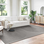 Rectangular Rugs GALATI Grey 340 x 240 cm Polyester