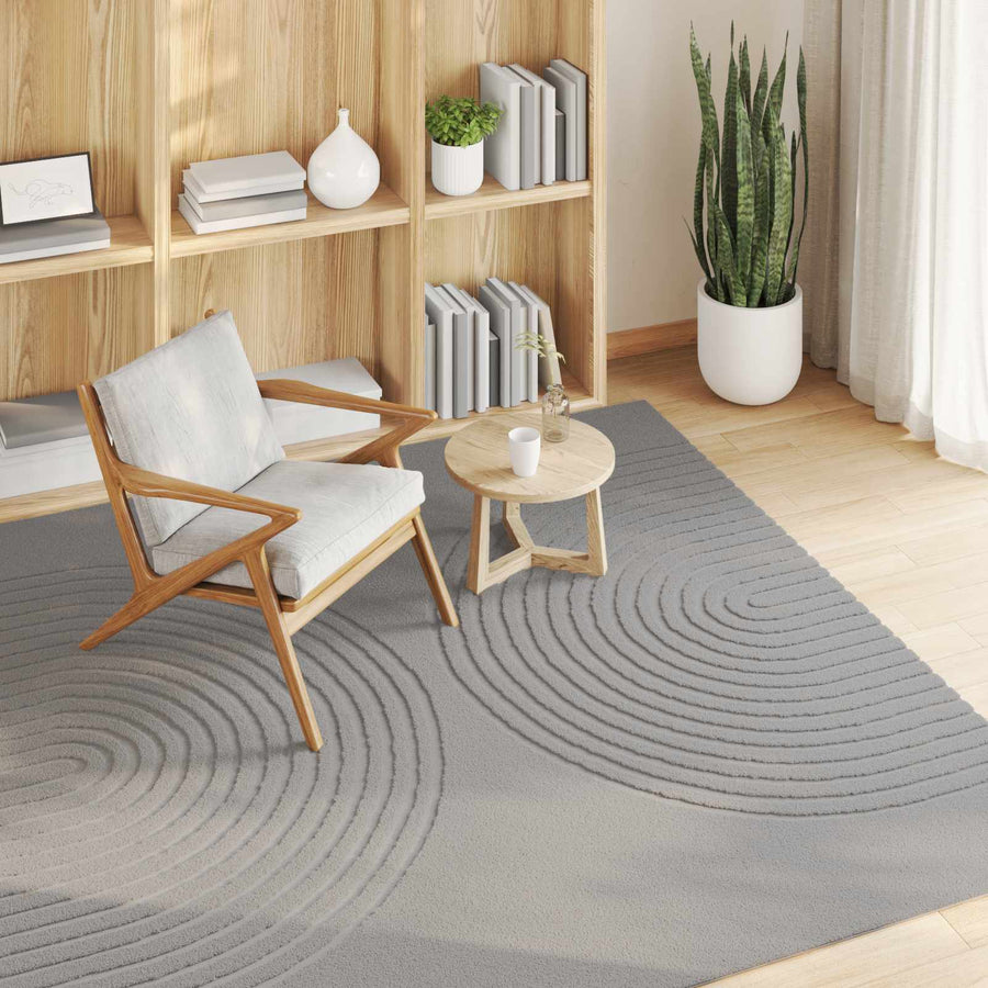 Vloerkleden Vierkant Grijs 120 x 120 cm