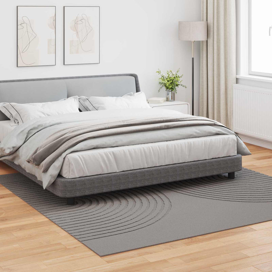Vloerkleden Vierkant HUARTE Grijs 240 x 240 cm Polyester