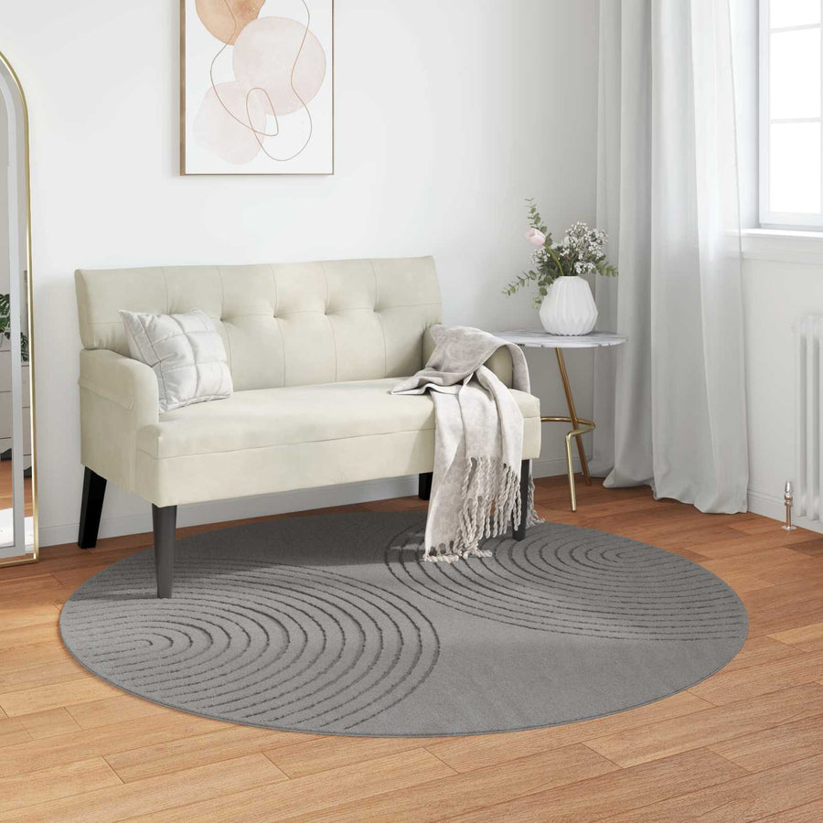 Vloerkleden Rond Grijs Ø 200 CM