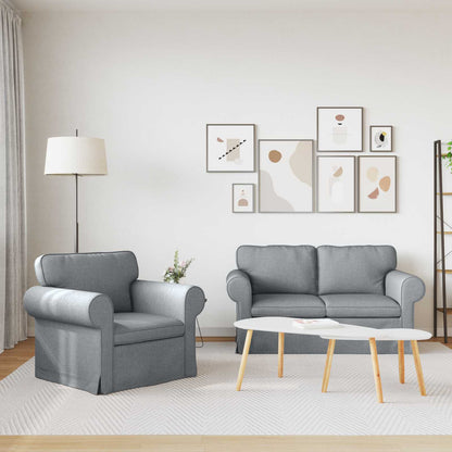 Bank 2 pcs Lichtgrijs Metaal