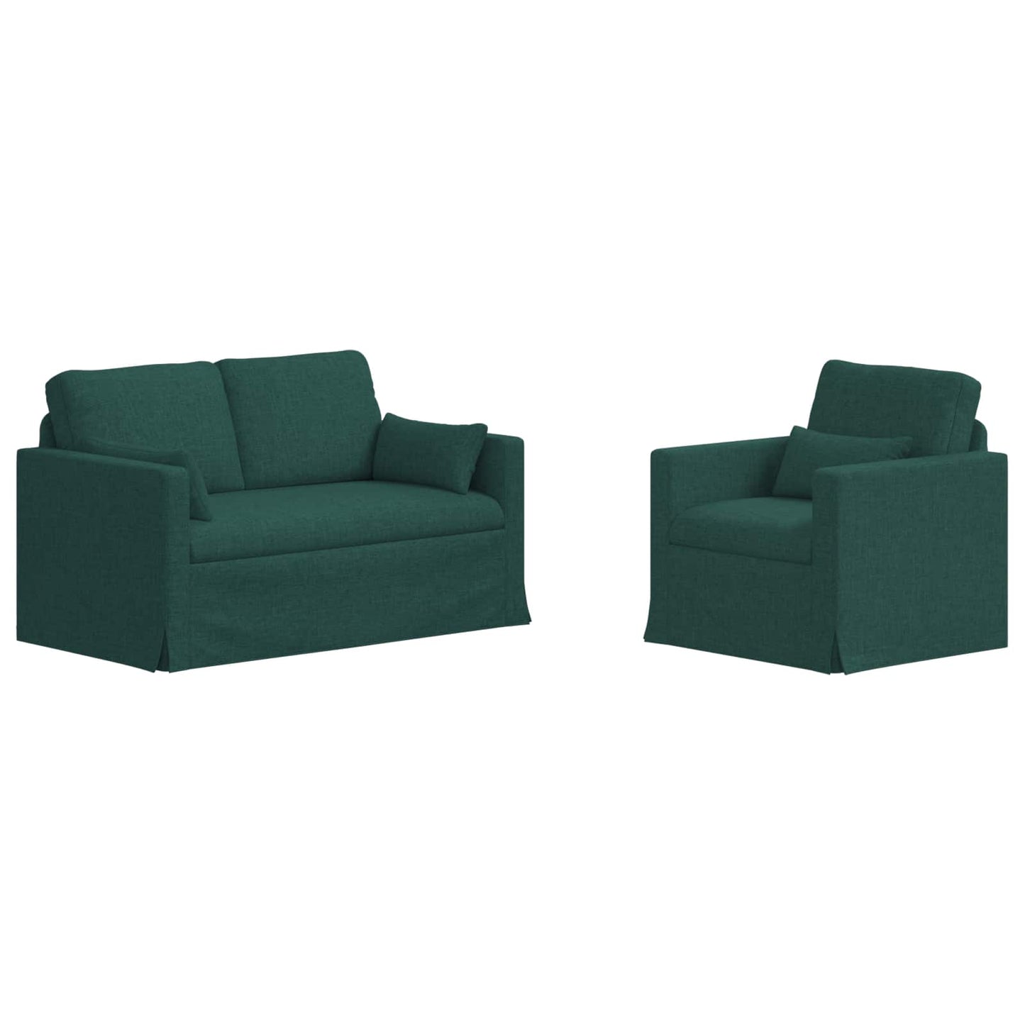 Bank 2 pcs Donkergroen Metaal