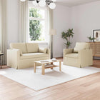 Sofa 2 pcs Cream 139 x 78 x 80 cm Fabric
