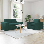 Bankenset 2-delig donkergroen 182x80x82 cm stof
