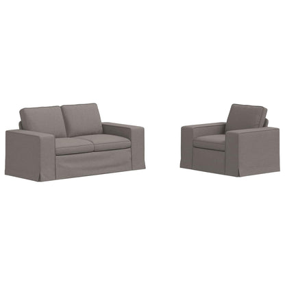 Bank 2 pcs Taupe Metaal