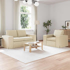 Sofa 2 pcs Cream 182 x 80 x 82 cm Fabric