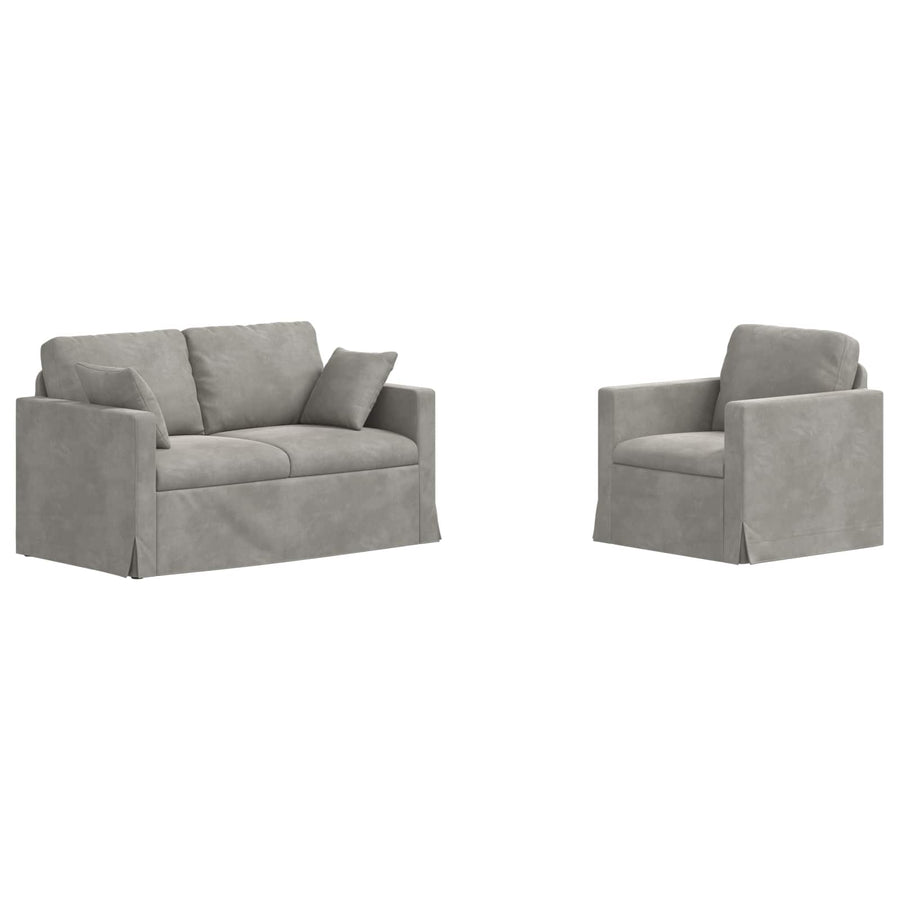 Bank 2 pcs Lichtgrijs