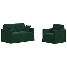 Bank 2 pcs Donkergroen