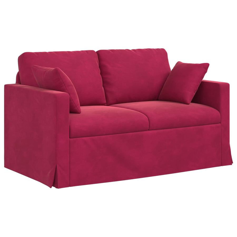 Bank 2 pcs Wijnrood