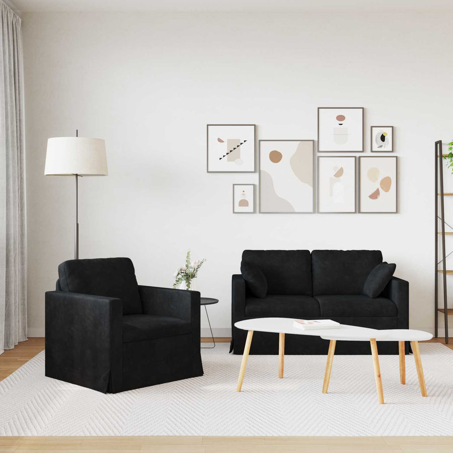 Bank 2 pcs Zwart