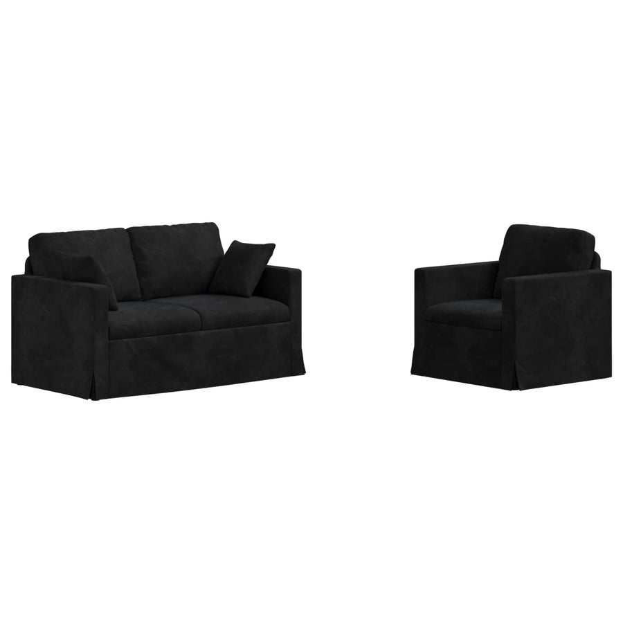 Bank 2 pcs Zwart