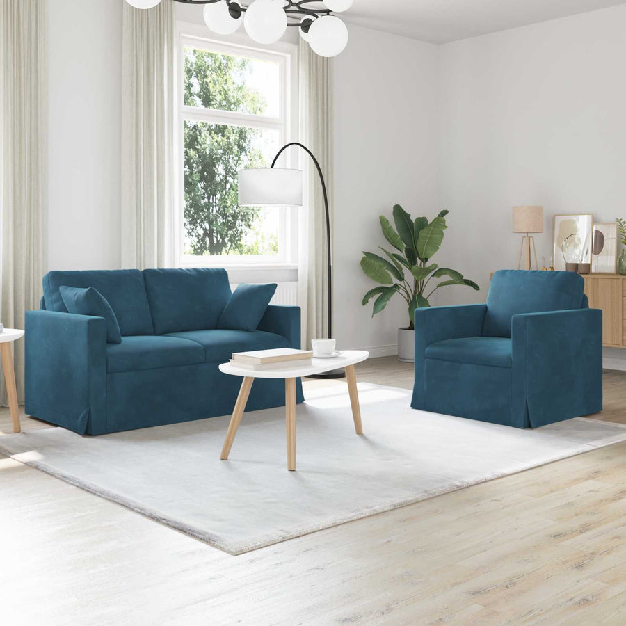 Bank 2 pcs Blauw