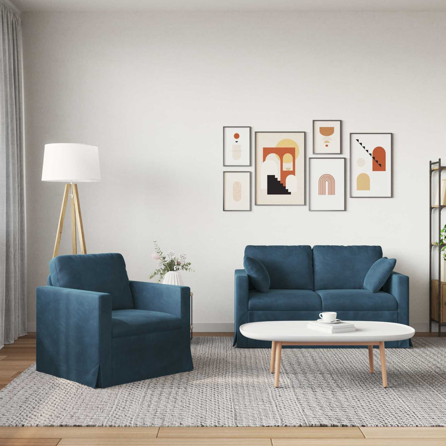 Bank 2 pcs Blauw