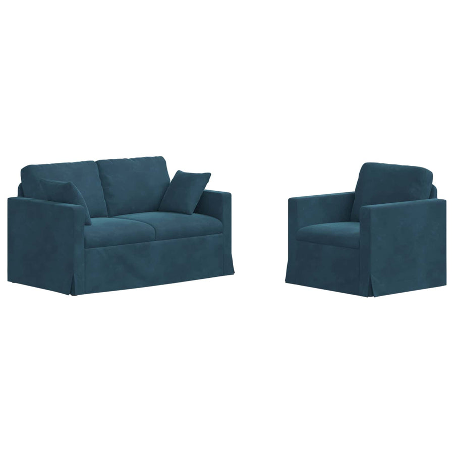 Bank 2 pcs Blauw