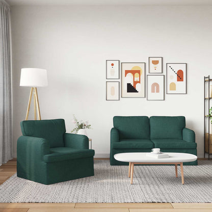 Bank 2 pcs Donkergroen Metaal
