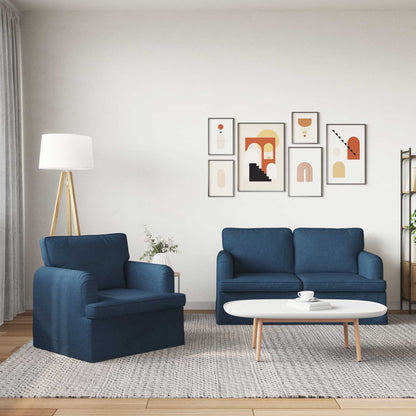 Bank 2 pcs Blauw Metaal