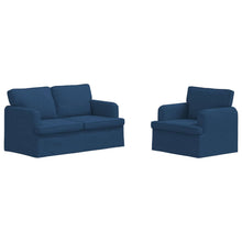 Bank 2 pcs Blauw Metaal