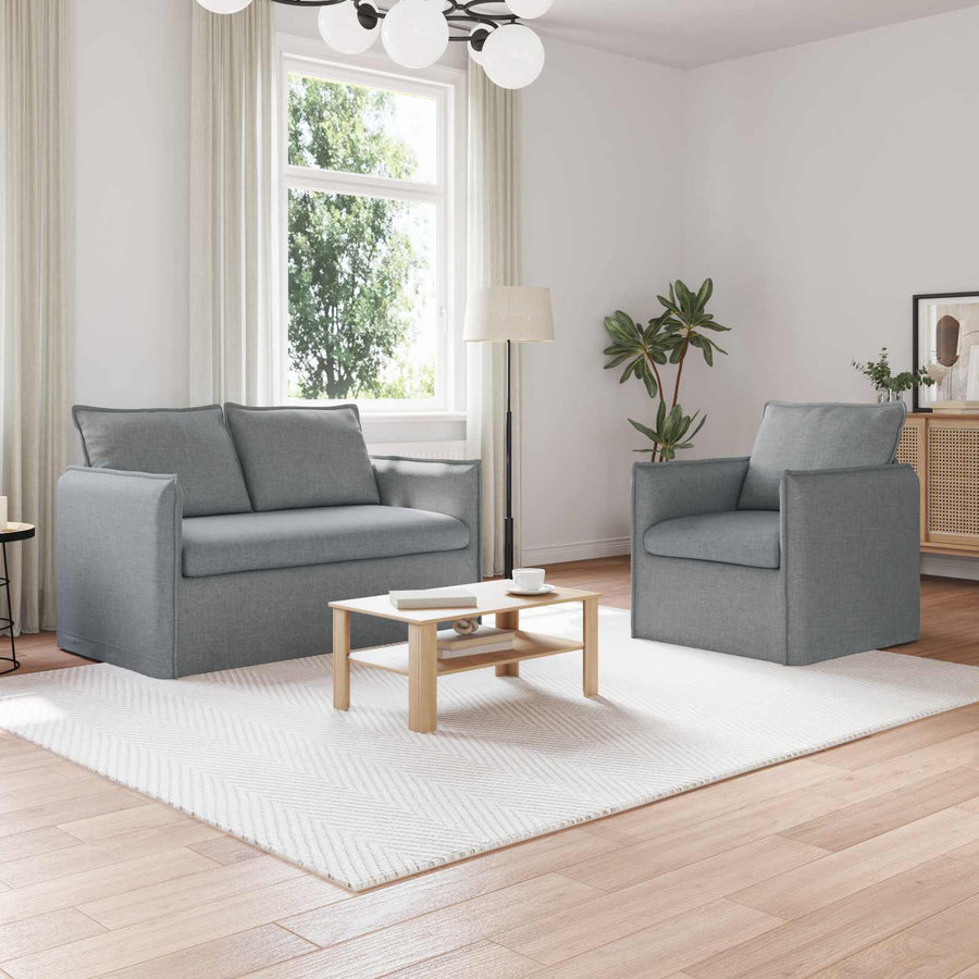 Bank Metaal Lichtgrijs 1-Zit +2-Zit (120 cm)