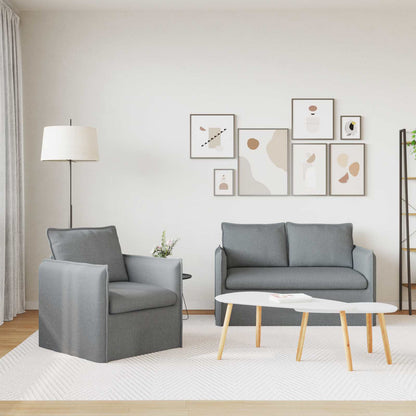 Bank Metaal Lichtgrijs 1-Zit +2-Zit (120 cm)