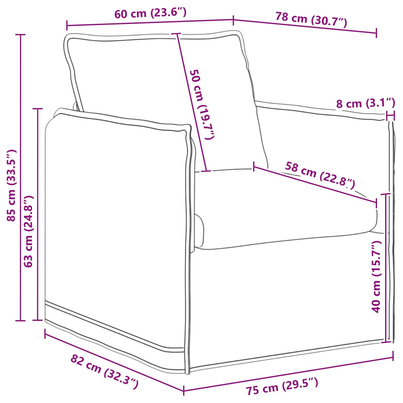 Bank 120cm 2 pcs Donkergrijs Metaal
