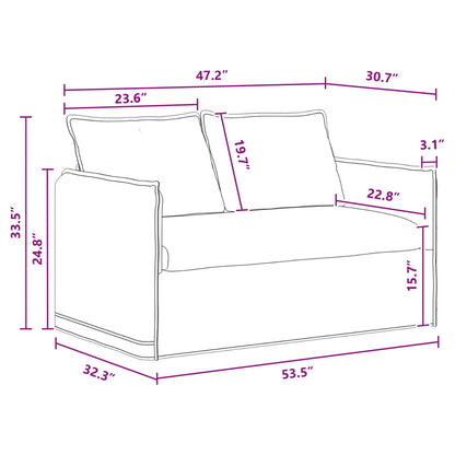 Bank 120cm 2 pcs Donkergrijs Metaal