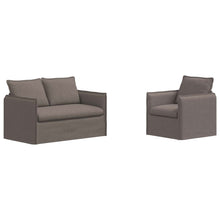 Bank 120cm 2 pcs Taupe Metaal