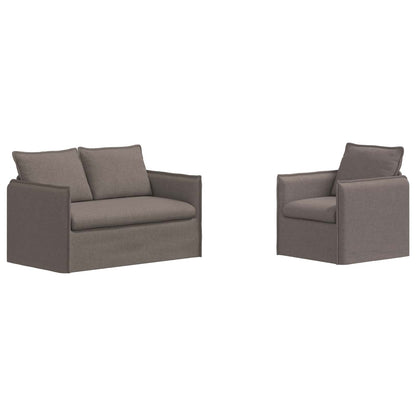 Bank 120cm 2 pcs Taupe Metaal