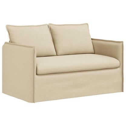 Bank 120cm 2 pcs Crème Metaal