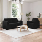 Bank 2-delig zwart 158x78x80 cm stof