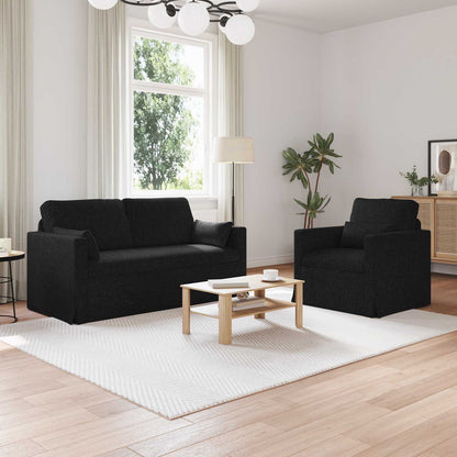Bank 2 pcs Zwart Metaal