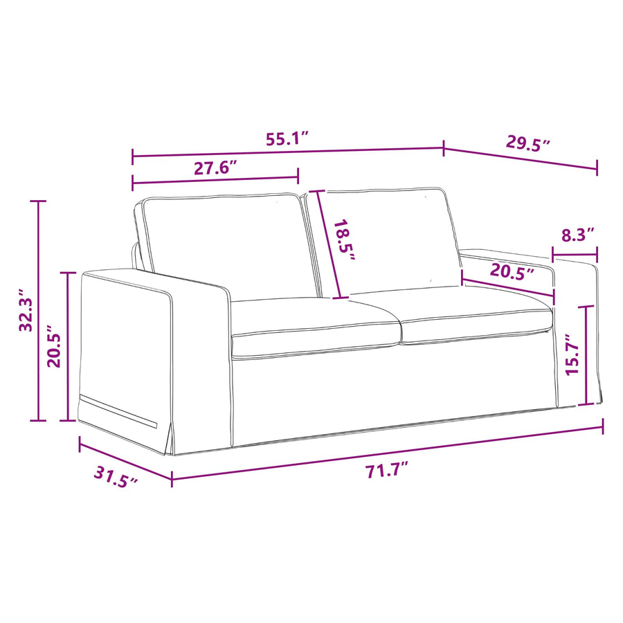 Bank 2 pcs Donkergrijs Metaal