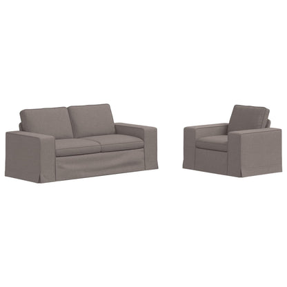 Bank 2 pcs Taupe Metaal