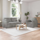 Bank 2-delig lichtgrijs fluweel 158x78x80 cm