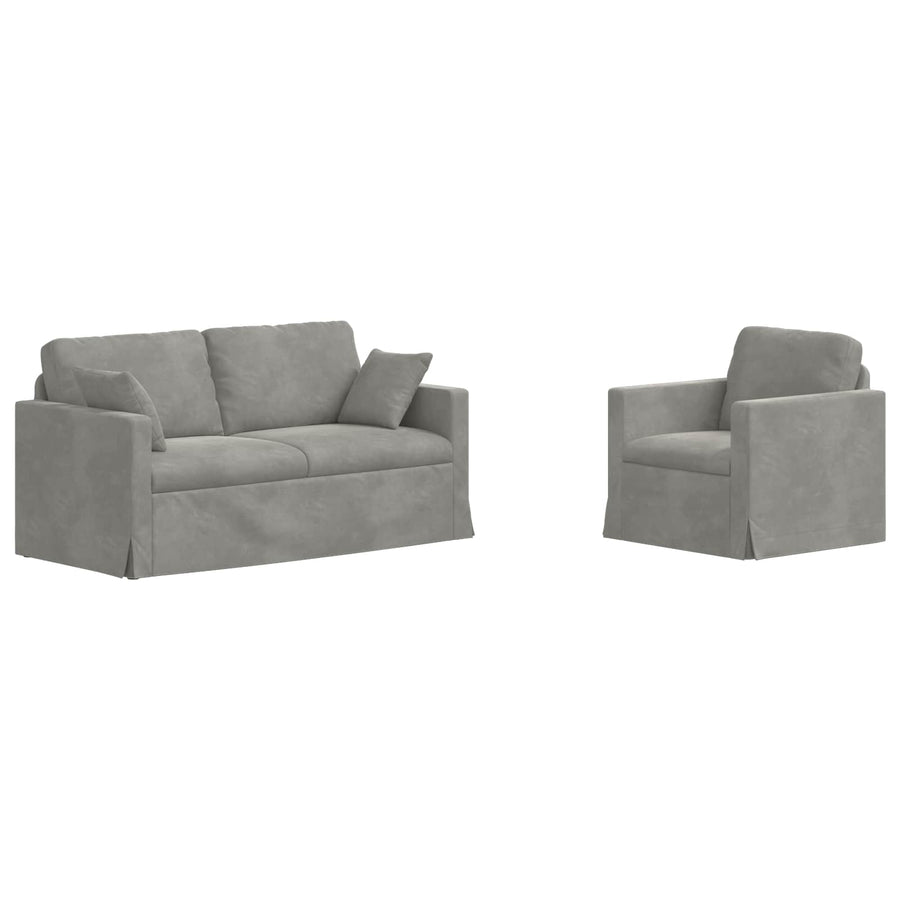 Bank 2 pcs Lichtgrijs