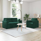 Modulaire bank 2 delen donkergroen fluweel 158x78x80 cm