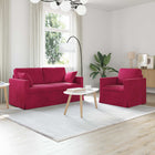 Bank 2-delig wijnrood fluweel 158x78x80 cm